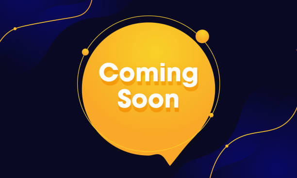 Modern flat style coming soon bubble